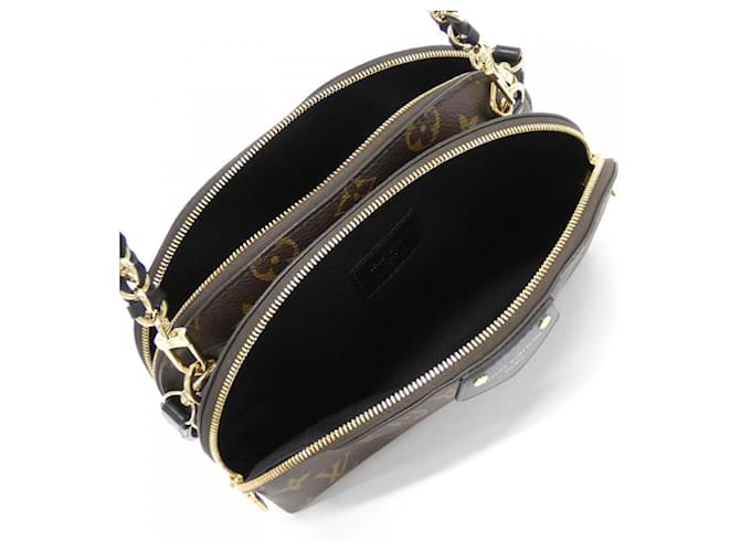 Louis Vuitton Monogram Bee Alma Chain Shoulder Bag Brown Cloth