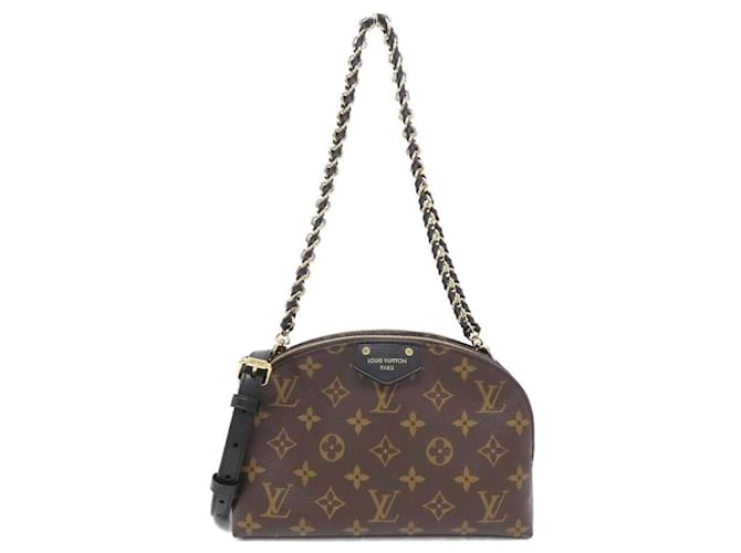 Louis Vuitton Monogram Bee Alma Chain Shoulder Bag Brown Cloth